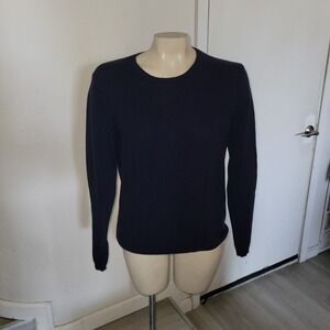 Nieman Marcus 100% Cashmere Collection Luxury Designer Sweater‎ Women's M Blue